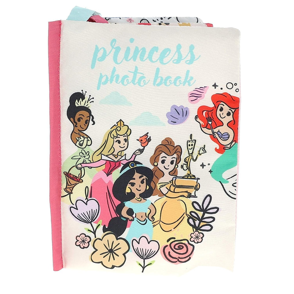 Disney Princess Photo Album with Soft Pages and Crinkle Sounds for Babies and Toddlers – Holds 4x6 Photos and On The Go Strap for Stroller, Car Seat or Crib for Baby