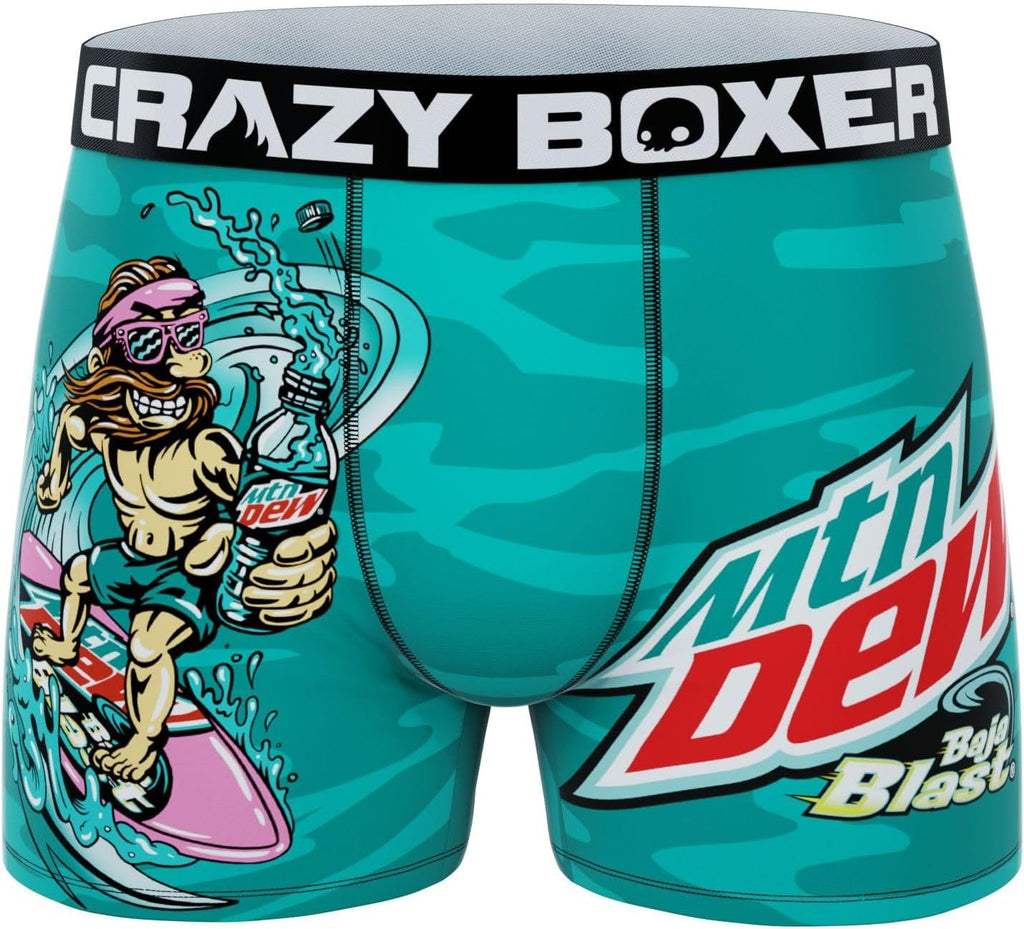 CRAZYBOXER Mountain Dew Flavors Men's Boxer Briefs (3Pack, Vending)