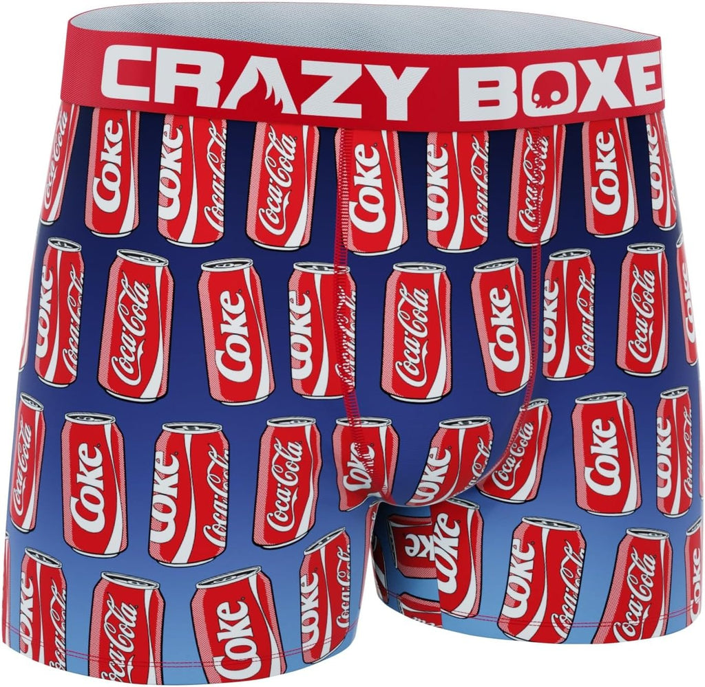 CRAZYBOXER Men's Underwear Coca Cola Stretch Breathable Boxer Brief Anti-irritation