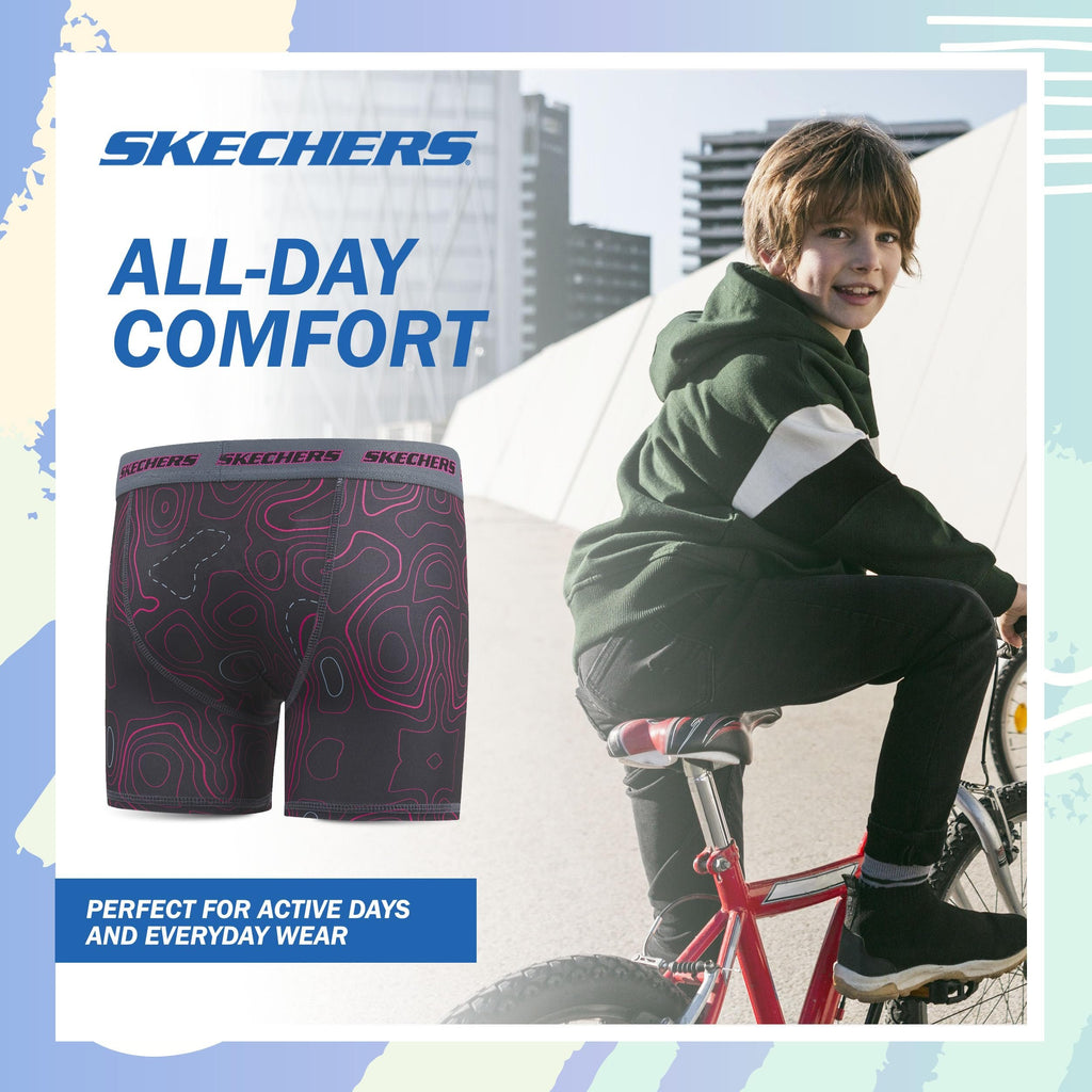 Sketchers Boys Underwear 4 Pack Boxer Briefs for Boys Durable Stretch Breathable Moisture Wicking