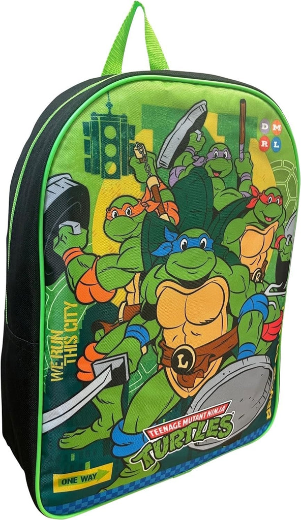 Ruz Kid's Licensed 15 Inch School Bag Backpack (Ninja Turtles)