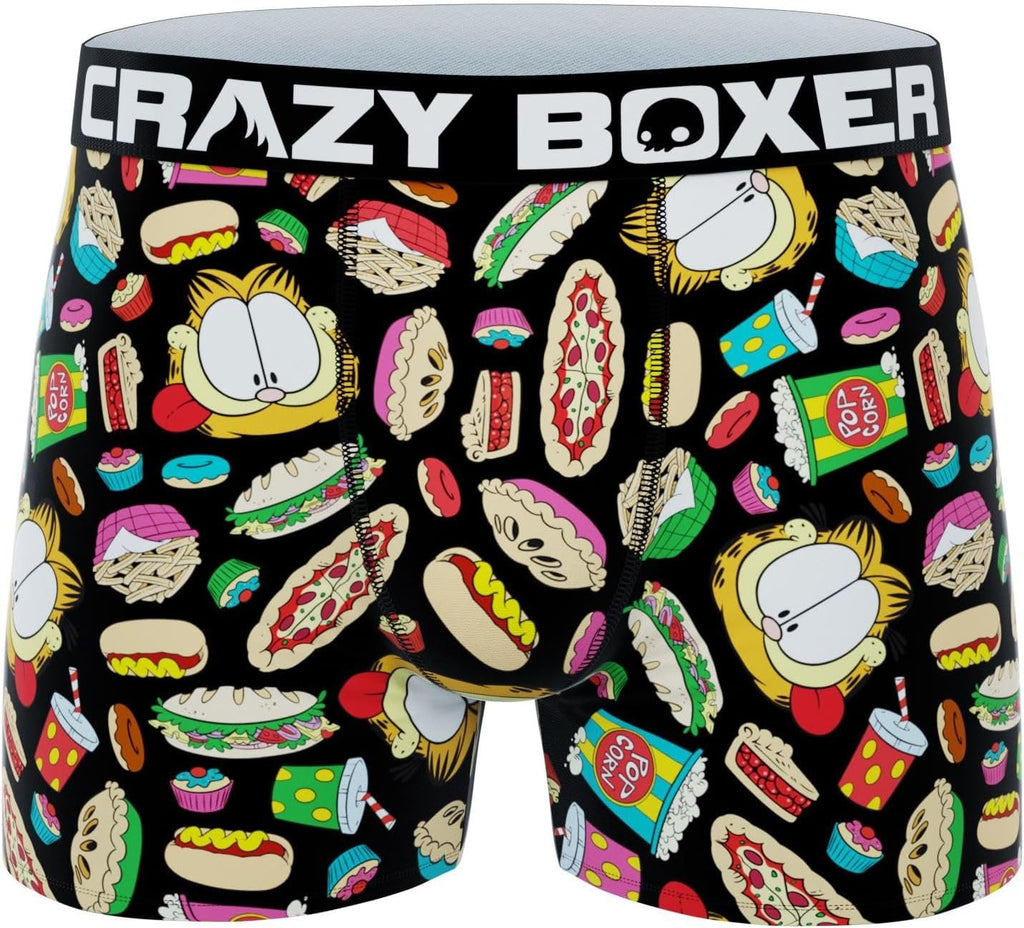 CRAZYBOXER Men's Underwear Garfield Freedom of movement Resistant Boxer Brief Original (3 PACK)