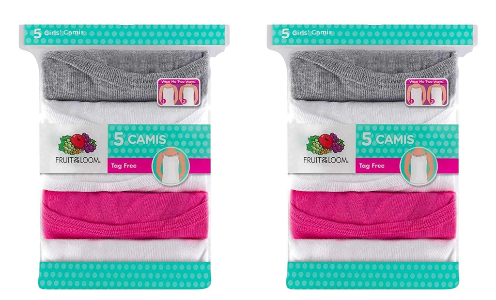 Fruit of the Loom Girls' 5pk Assorted Cami