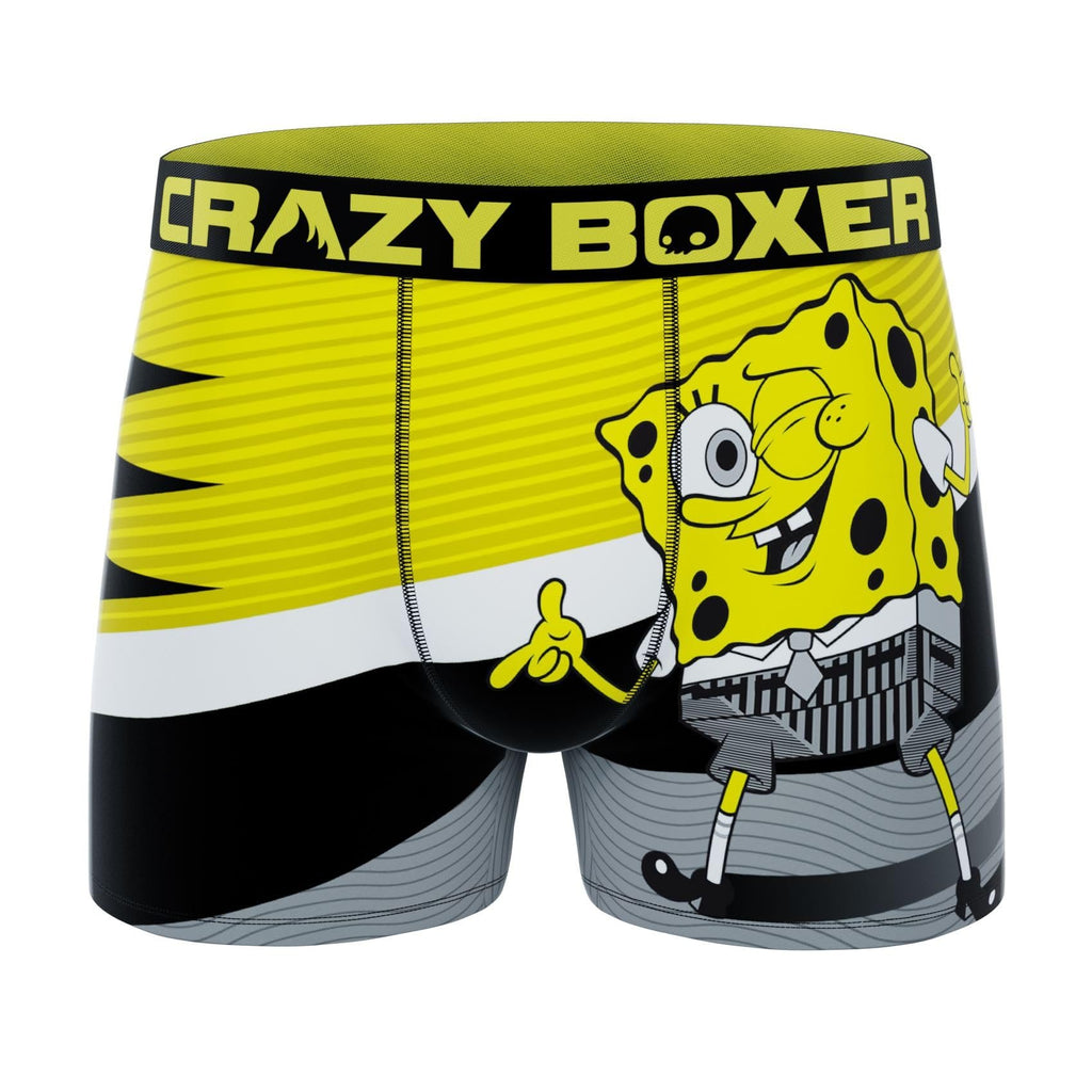 CRAZYBOXER Men's Underwear Spongebob Squarepants Original Resistant Boxer Brief Soft