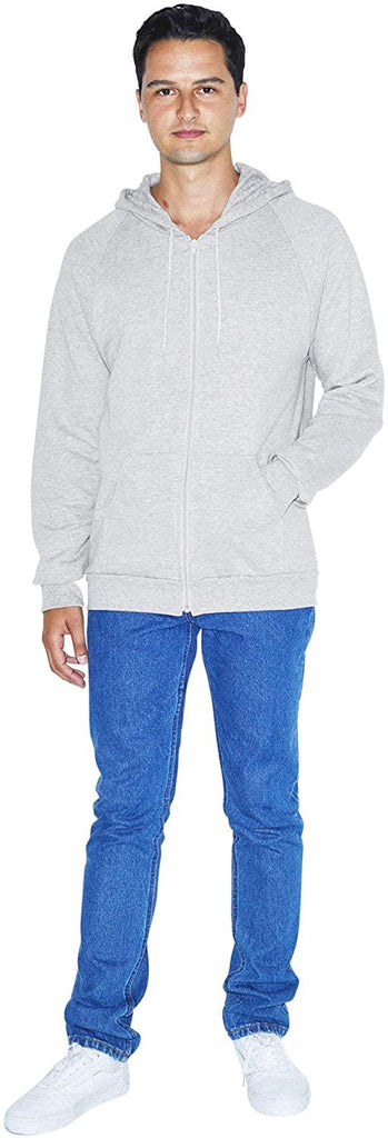 American Apparel Men's California Fleece Long Sleeve Zip Hoodie