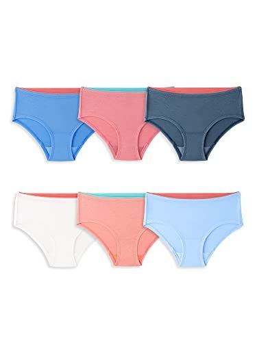 Fruit of the Loom Girls' 360 Stretch Modal Underwear, Hipster-6 Pack-Assorted, 6