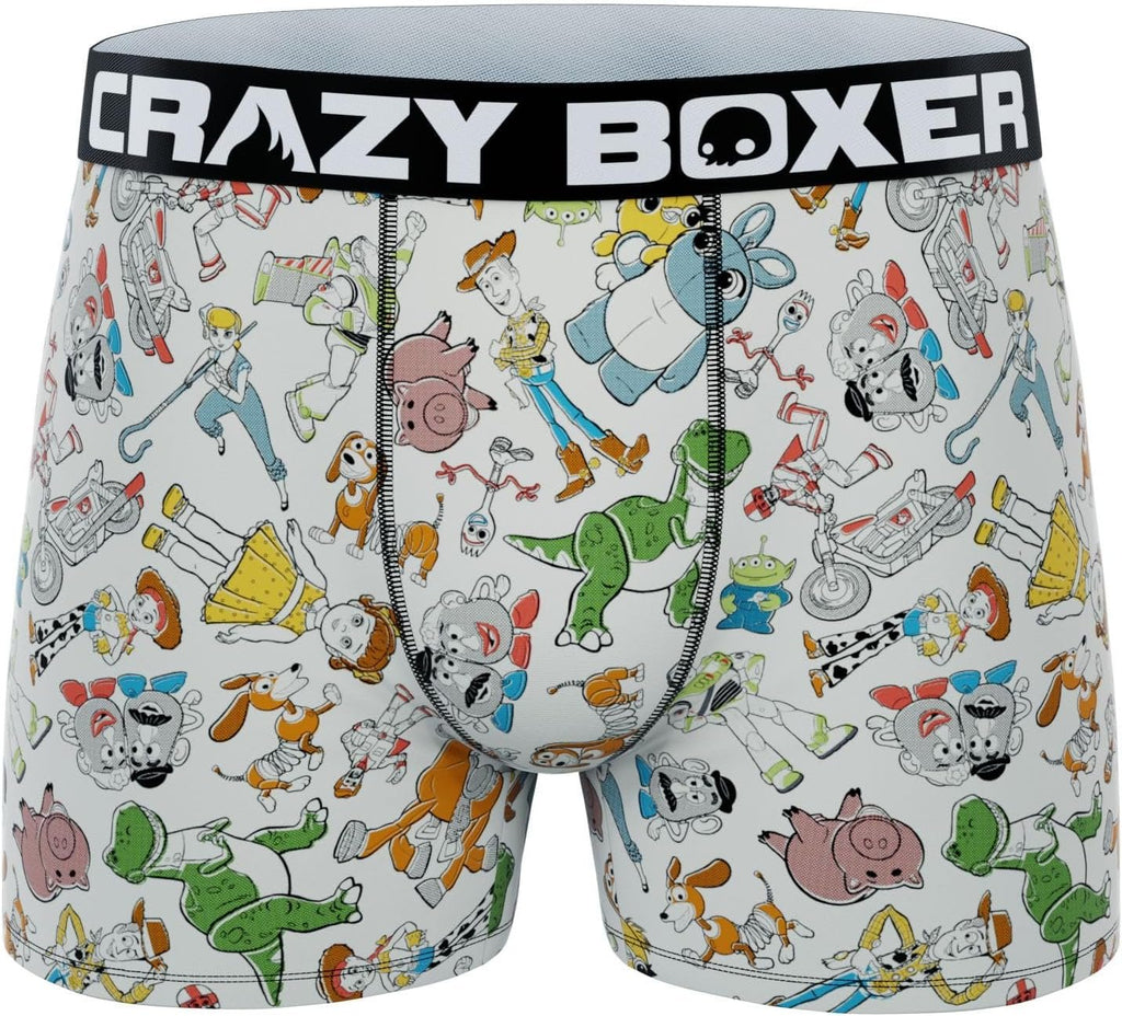 CRAZYBOXER Men's Underwear Disney Classic Mickey Distortion-free Boxer Brief Comfortable