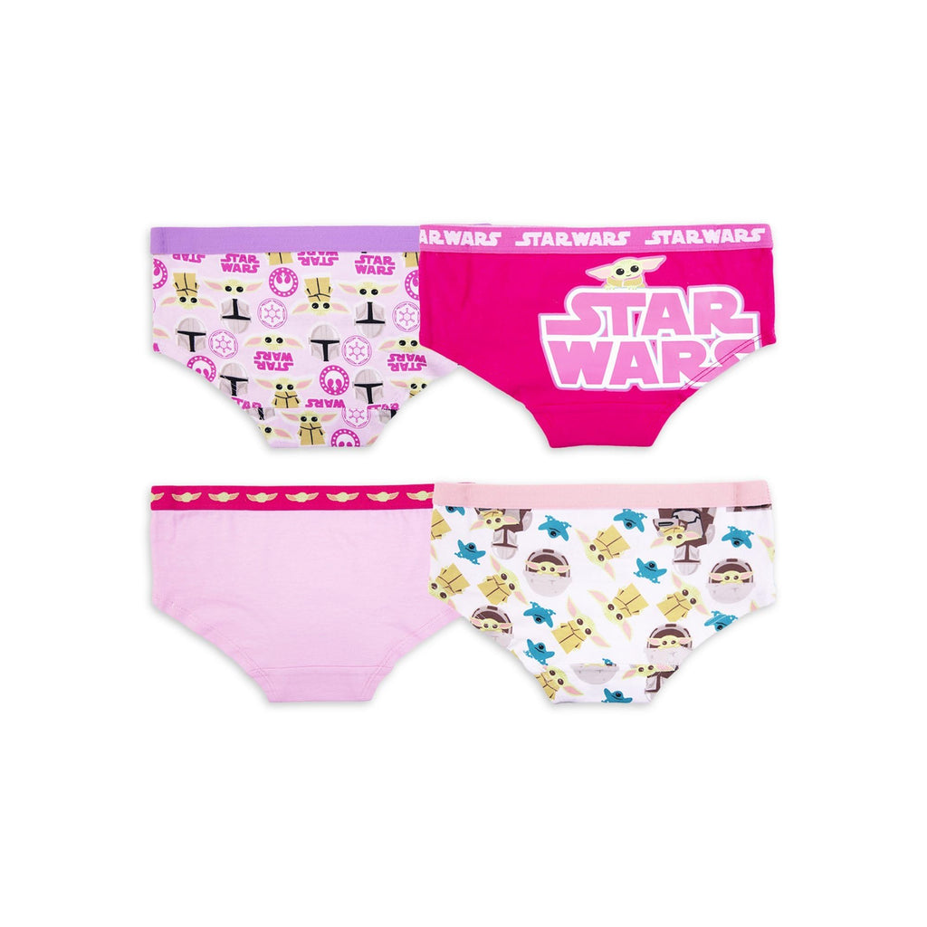 Girls' Star Wars Mandalorian 4-Pack Panties Cotton/Spandex Blend Sizes 4,6,8,10