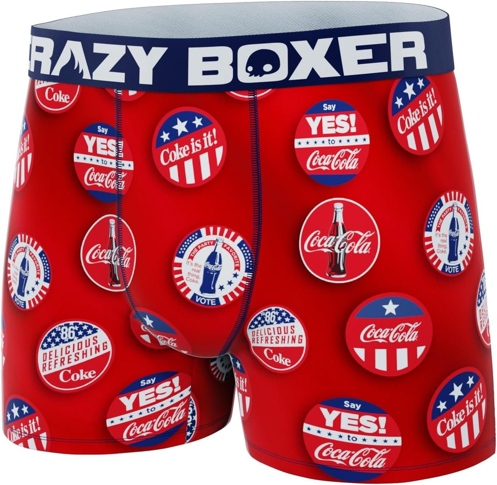 CRAZYBOXER Men's Underwear Coca Cola Freedom of movement Stretch Boxer Brief Durable