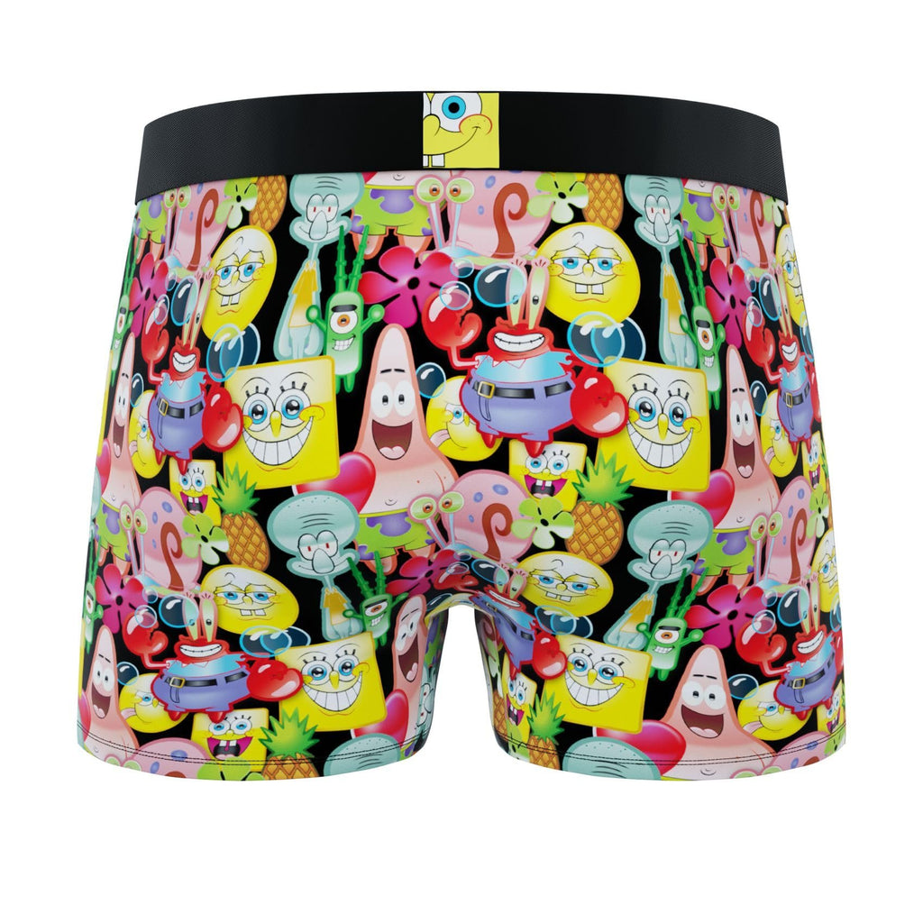 CRAZYBOXER Men's Underwear Spongebob Squarepants Original Resistant Boxer Brief Soft