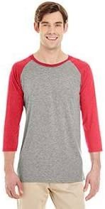 Jerzees Mens Dri-Power Active Triblend Baseball Raglan T-Shirt (601RR)