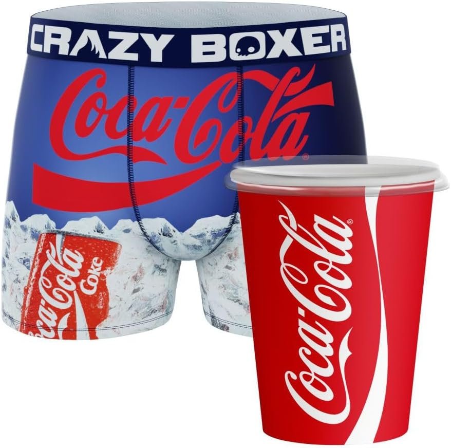 CRAZYBOXER Men's Underwear Coca Cola Stretch Breathable Boxer Brief Anti-irritation