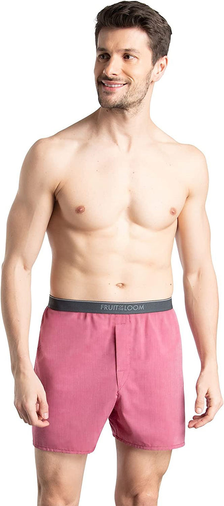 Fruit of the Loom Men's Tag-Free Boxer Shorts (Knit & Woven)