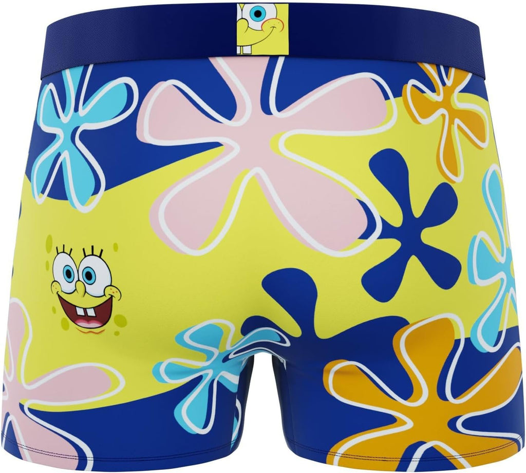 CRAZYBOXER Men's Underwear Spongebob Squarepants Anti-irritation Comfortable Boxer Brief Breathable