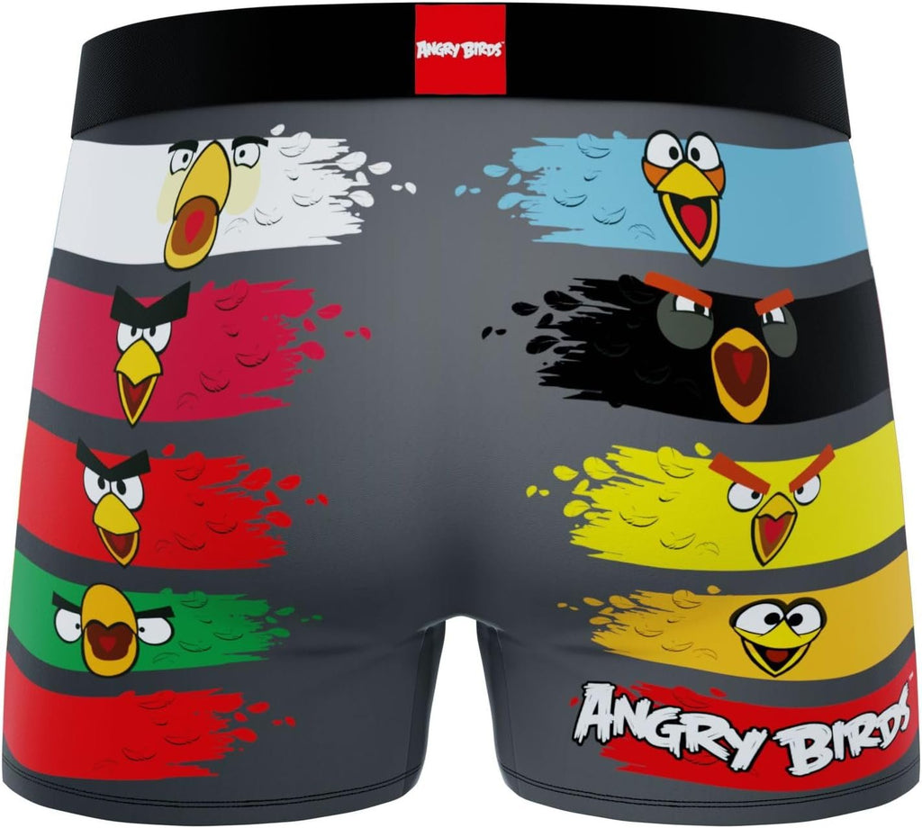 CRAZYBOXER Men's Underwear Angry Birds Durable Boxer Brief Anti-irritation