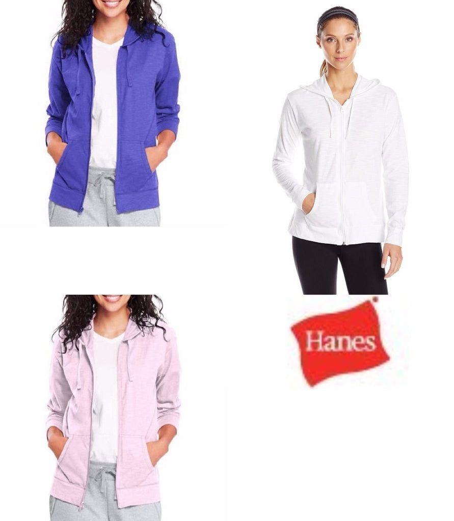 Hanes Women's Jersey Full Zip Hoodie