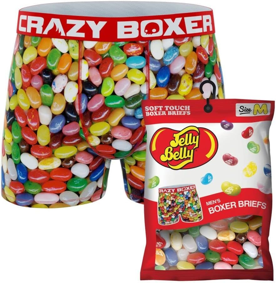 CRAZYBOXER Men's Underwear Jelly Belly Beans Stretch Breathable Boxer Brief Anti-irritation