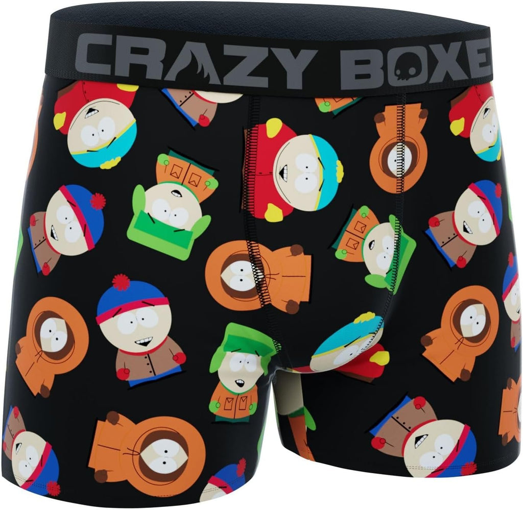 CRAZYBOXER South Park Characters All Over Men's Boxer Briefs (Box) Black