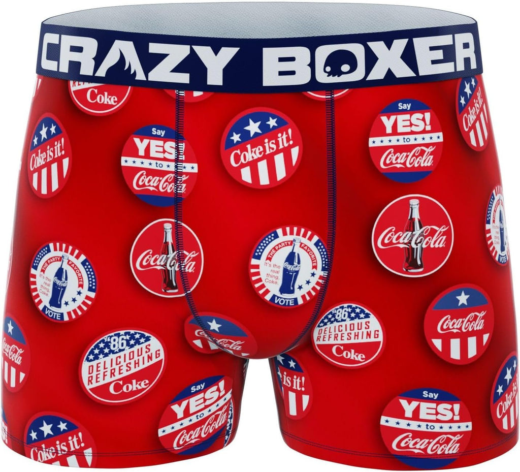 CRAZYBOXER Men's Underwear Coca Cola Freedom of movement Stretch Boxer Brief Durable