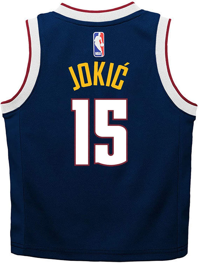 NBA Kids 4-7 Official Name and Number Replica Home Alternate Road Player Jersey (7, Nikola Jokic Denver Nuggets Navy Icon Edition)