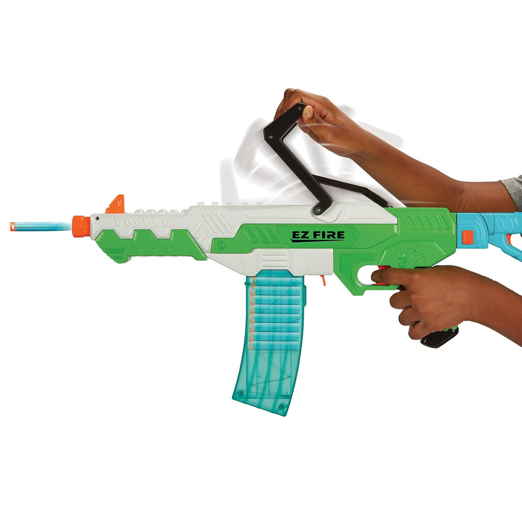 Air Warriors: EZ Fire Blaster - Rifle Dart Blaster, 20 Accu-Blast Darts & Banana Clip, EZ Shot Technology, Shotts Up to 80ft, Kids Toy, Ages 6+