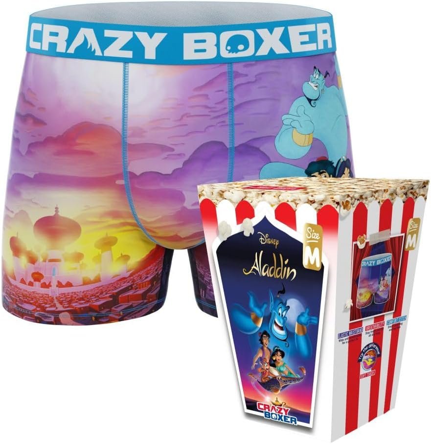 CRAZYBOXER Men's Underwear Disney Classic Resistant Non-slip waistband Boxer Brief Breathable