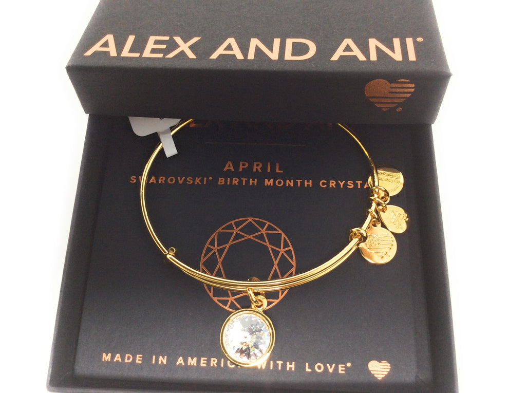 Alex and Ani Bangle Bar Imitation Birthstone Bangle Bracelet, 2.75"