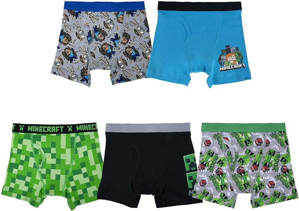 Minecraft Boys 5 Pack Boxer Briefs