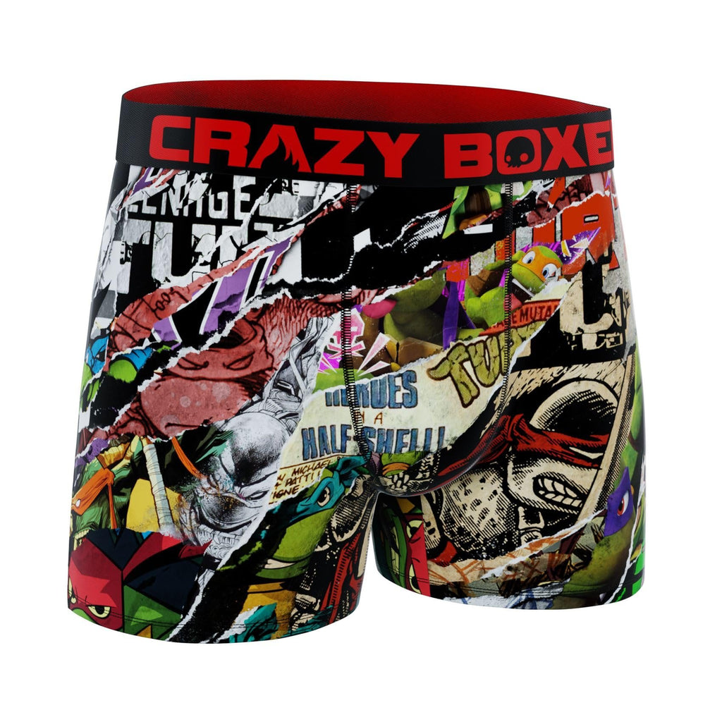 CRAZYBOXER Men's Underwear Ninja Turtles Comfortable Distortion-free Boxer Brief Lightweight