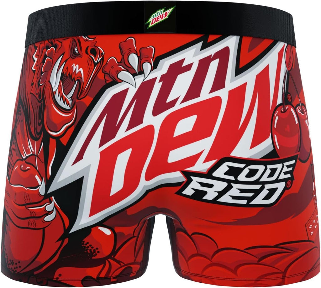 CRAZYBOXER Mountain Dew Flavors Men's Boxer Briefs (3Pack, Vending)