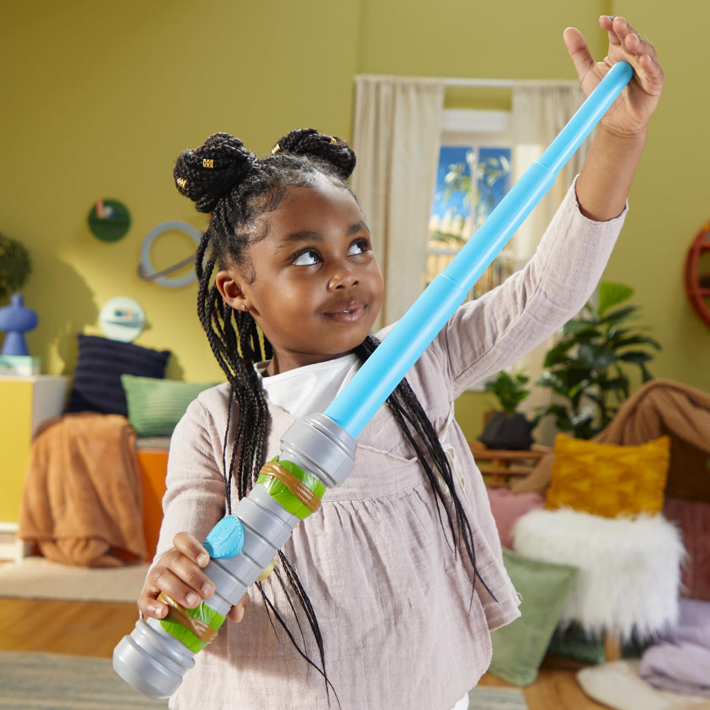 Star Wars: Young Jedi Adventures, Nubs Blue Extendable Lightsaber, Preschool Toys for 3 Year Old Boys & Girls