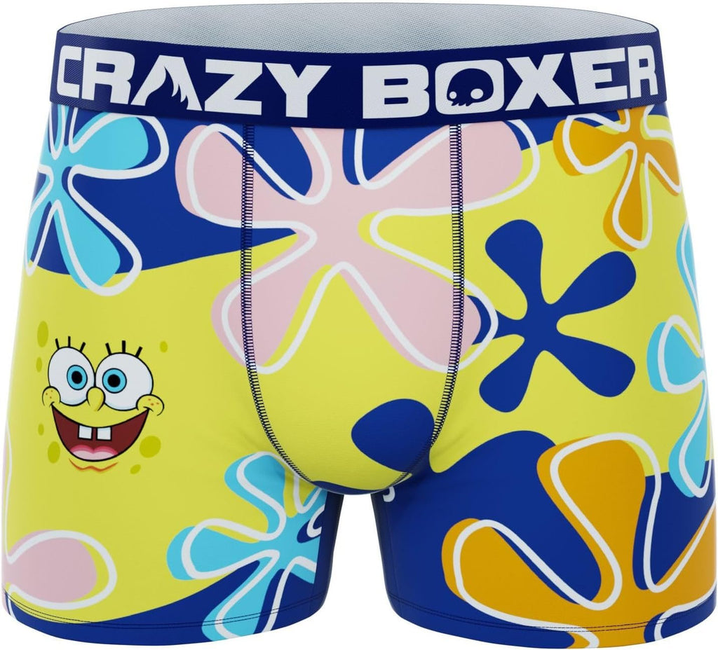 CRAZYBOXER Men's Underwear Spongebob Squarepants Anti-irritation Comfortable Boxer Brief Breathable