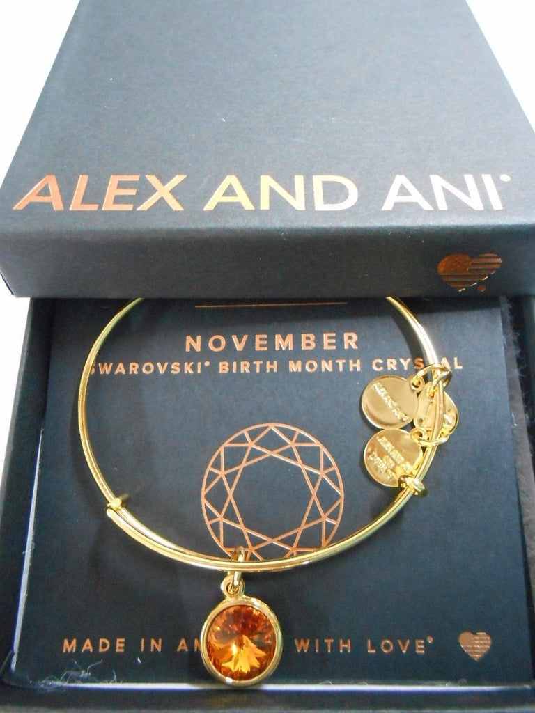 Alex and Ani Bangle Bar Imitation Birthstone Bangle Bracelet, 2.75"