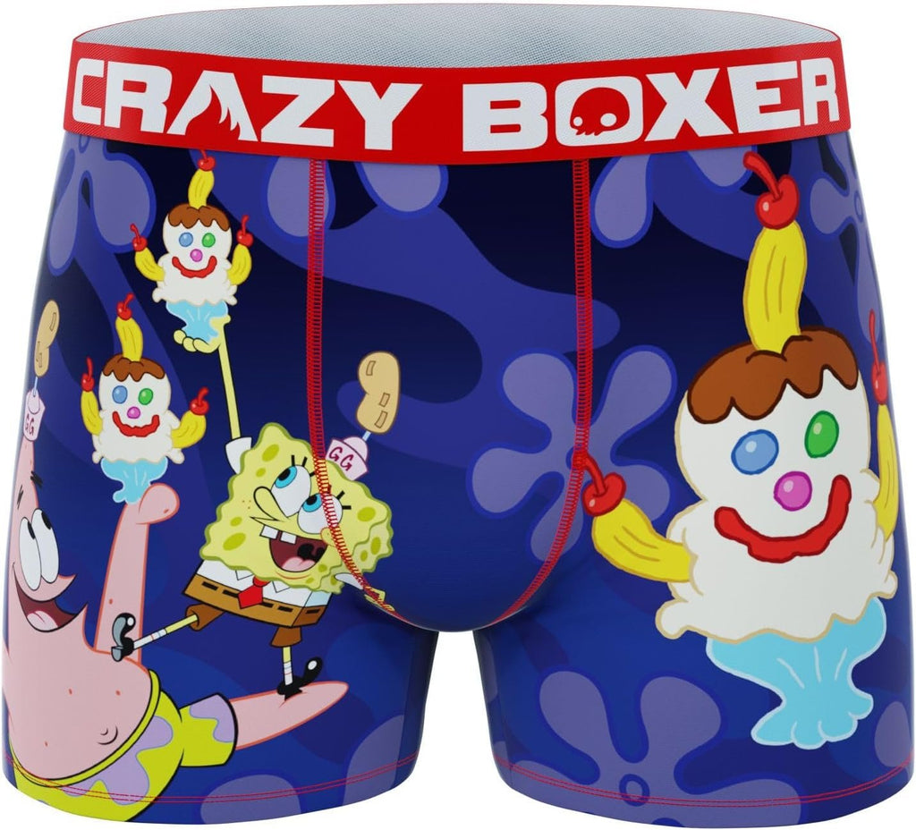 CRAZYBOXER Men's Underwear Spongebob Squarepants Anti-irritation Comfortable Boxer Brief Breathable