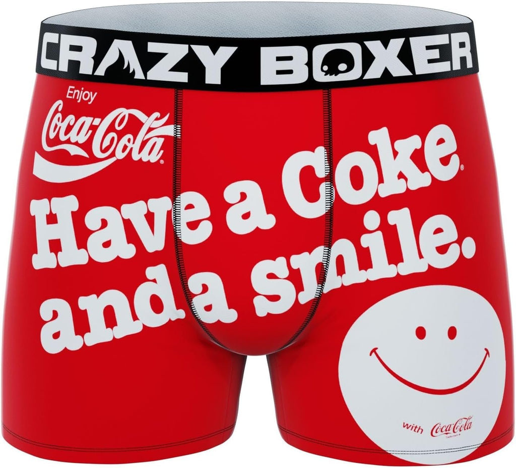 CRAZYBOXER Men's Underwear Coca Cola Stretch Breathable Boxer Brief Anti-irritation