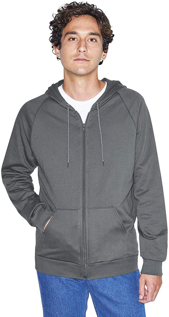 American Apparel Men's California Fleece Long Sleeve Zip Hoodie