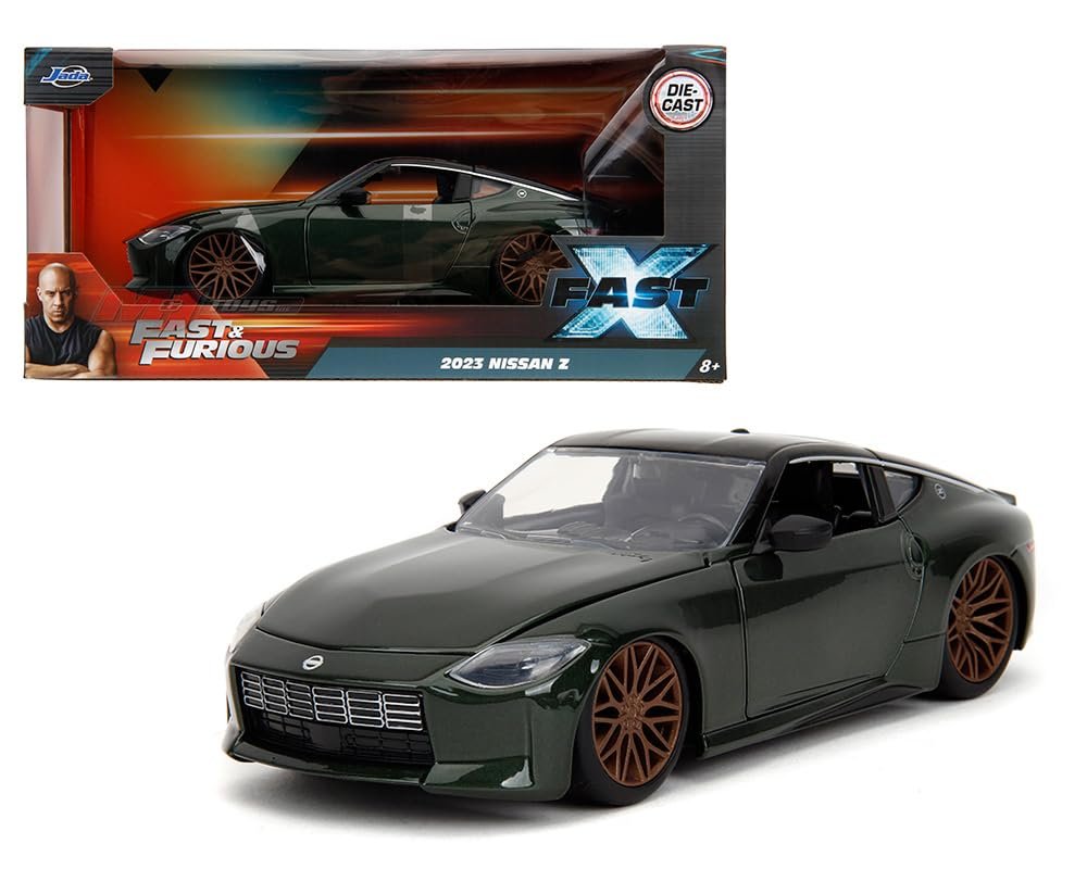 JADA TOYS 34791 1/24 Fast and Furious Nissan Z 2023 Green F&F X Nissan Mini Car