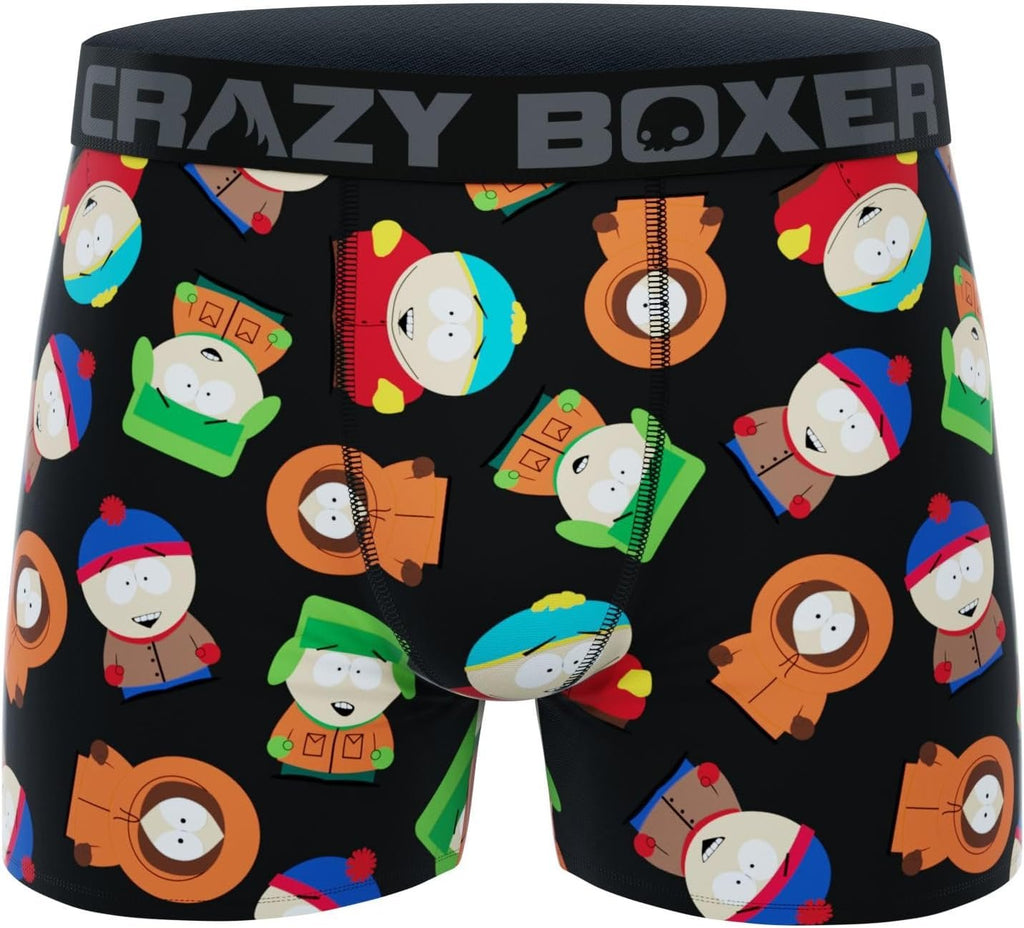 CRAZYBOXER South Park Characters All Over Men's Boxer Briefs (Box) Black