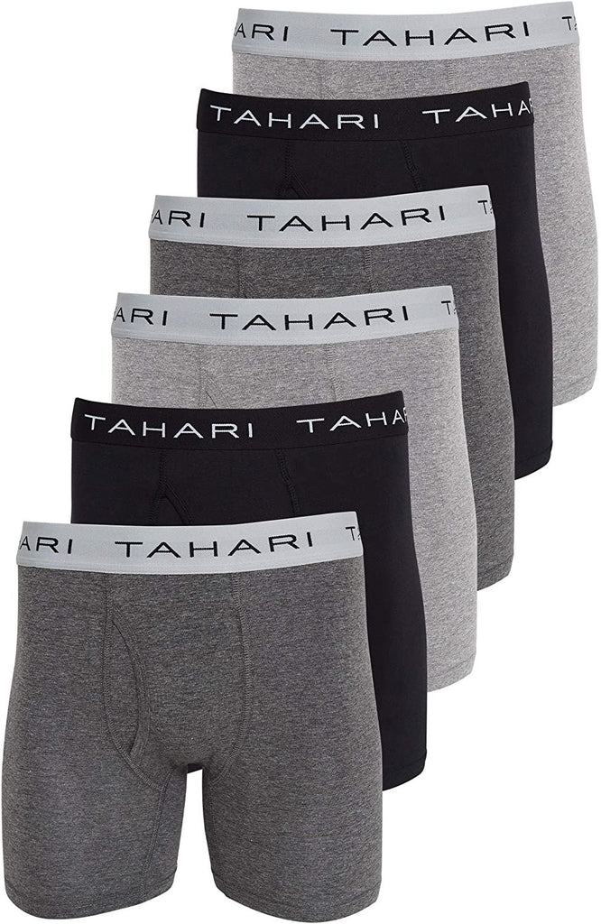 Tahari Mens Underwear Multi Pack Premium Comfort Cotton Boxer Brief Set S,M,L,XL