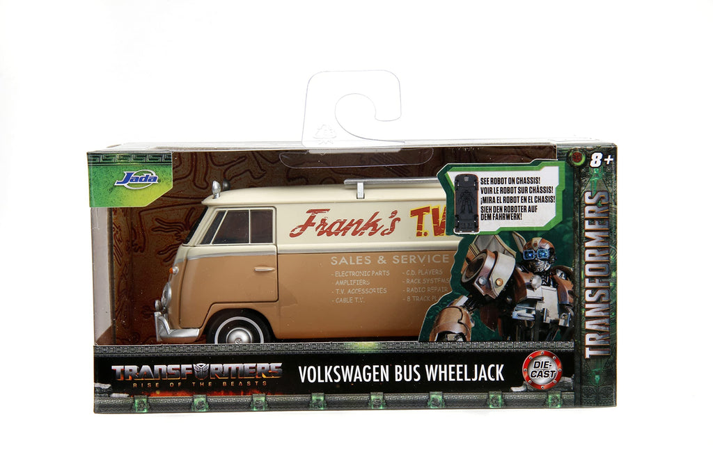 Transformers Rise of The Beast 1:32 Volkswagen Bus Wheeljack w/Robot On Chassis Die-Cast Car, Toys for Kids and Adults