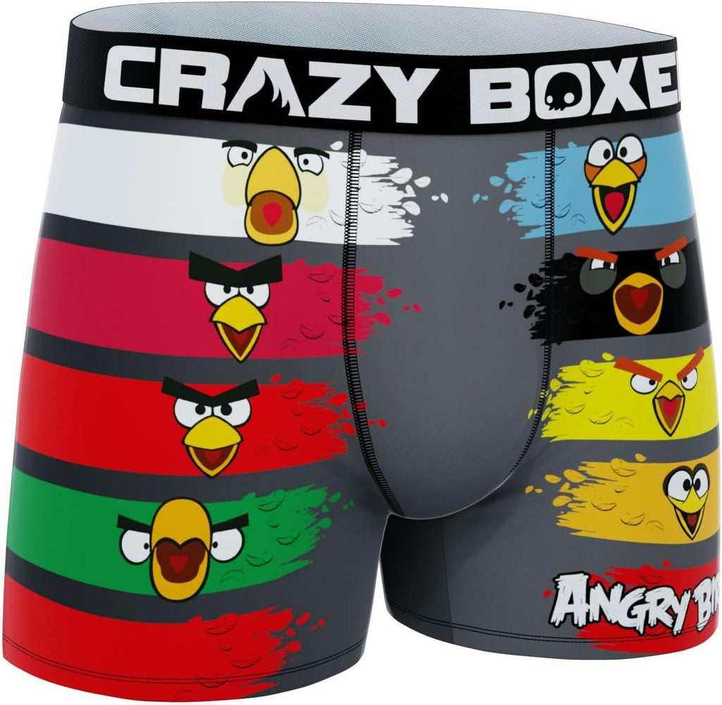 CRAZYBOXER Men's Underwear Angry Birds Durable Boxer Brief Anti-irritation