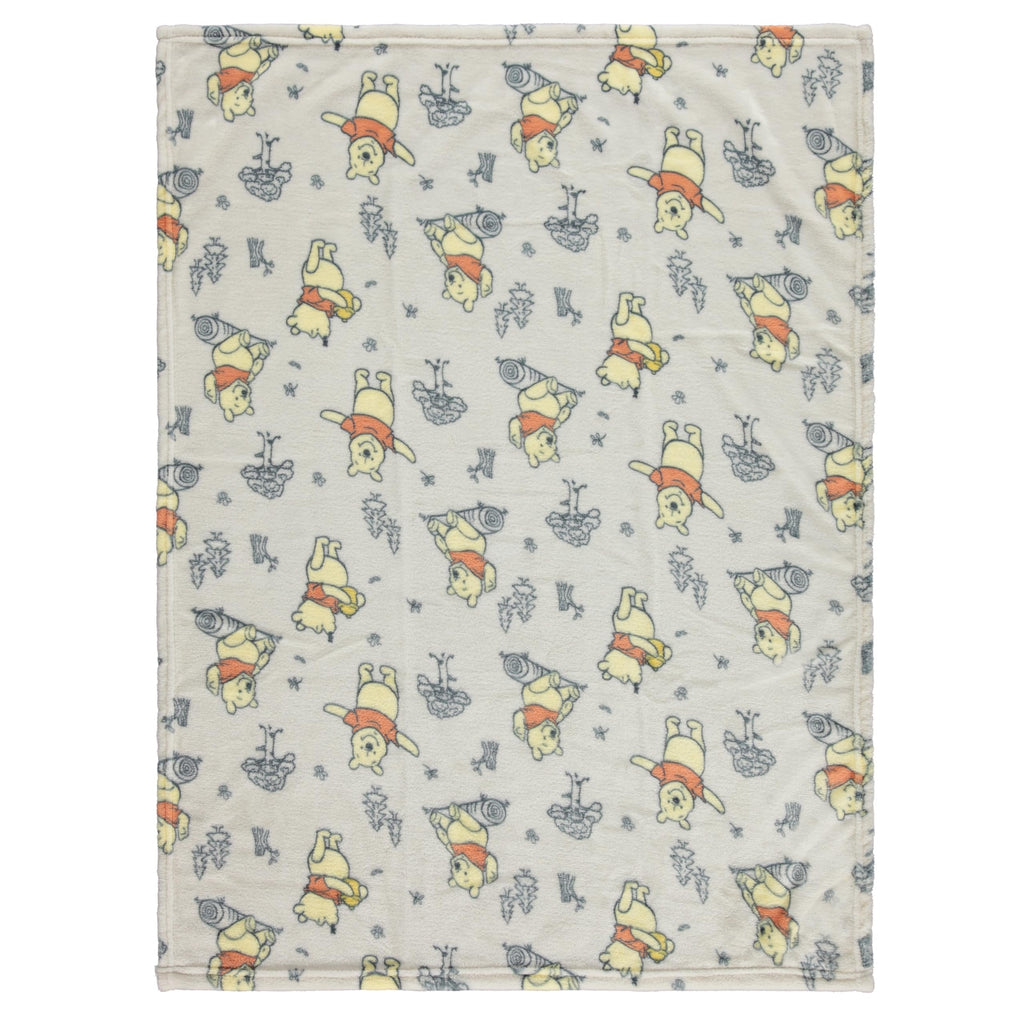 Disney Characters Flannel Fleece Baby Blanket - Soft & Cozy 30x40 Inches, Featuring Mickey Mouse, Minnie Mouse, Winnie The Pooh, and Dumbo