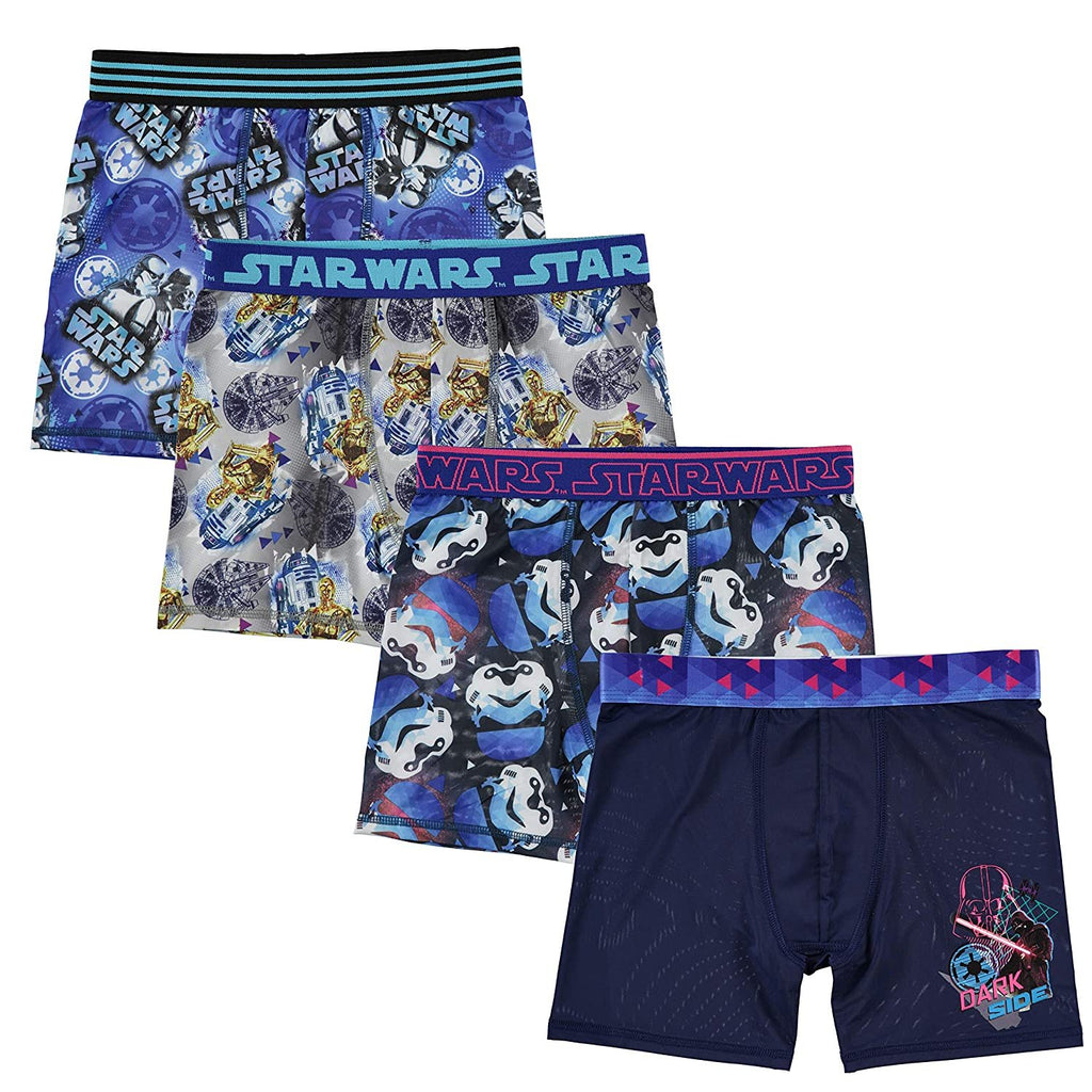 Handcraft Star Wars Boys Athletic Boxer Brief 4 Pack Performance