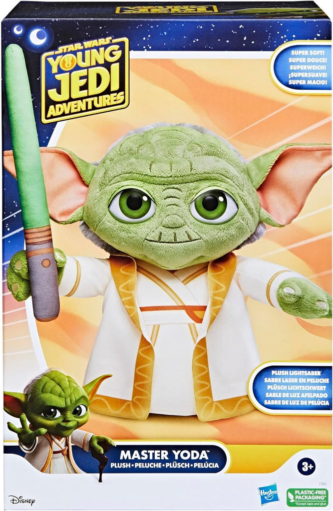 Star Wars: Young Jedi Adventures Master Yoda Plush, Plush, Toys, Preschool Toys for 3 Year Old Boys & Girls