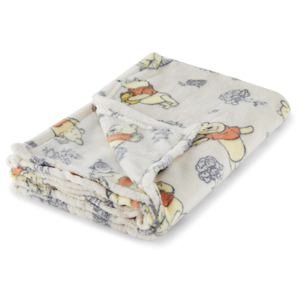 Disney Characters Flannel Fleece Baby Blanket - Soft & Cozy 30x40 Inches, Featuring Mickey Mouse, Minnie Mouse, Winnie The Pooh, and Dumbo