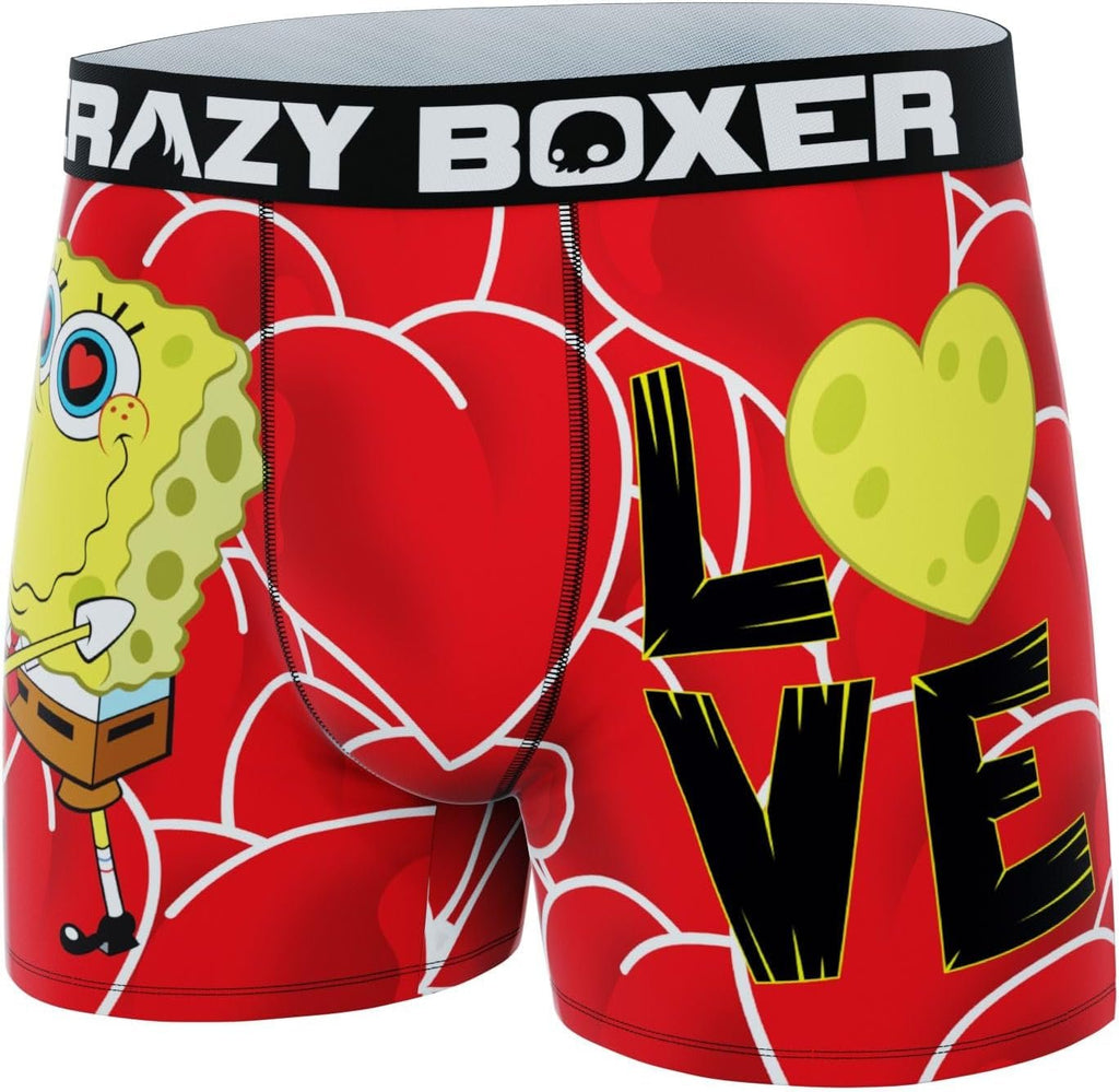 CRAZYBOXER Men's Underwear Spongebob Squarepants Anti-irritation Comfortable Boxer Brief Breathable