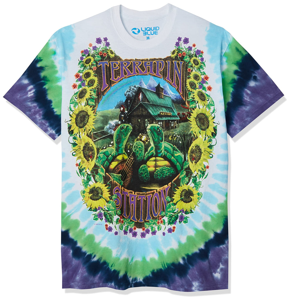 Liquid Blue teen boys mens Grateful Dead Terrapin Station T-shirt fashion t shirts, Multi, X-Large US