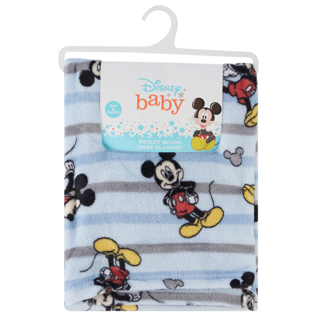 Disney Characters Flannel Fleece Baby Blanket - Soft & Cozy 30x40 Inches, Featuring Mickey Mouse, Minnie Mouse, Winnie The Pooh, and Dumbo