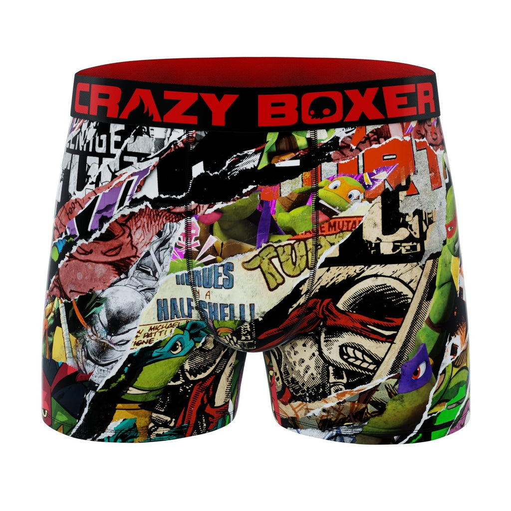 CRAZYBOXER Men's Underwear Ninja Turtles Comfortable Distortion-free Boxer Brief Lightweight