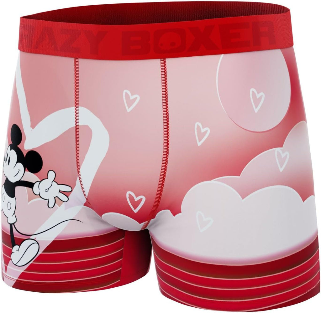 CRAZYBOXER Men's Underwear Disney Classic Mickey Distortion-free Boxer Brief Comfortable